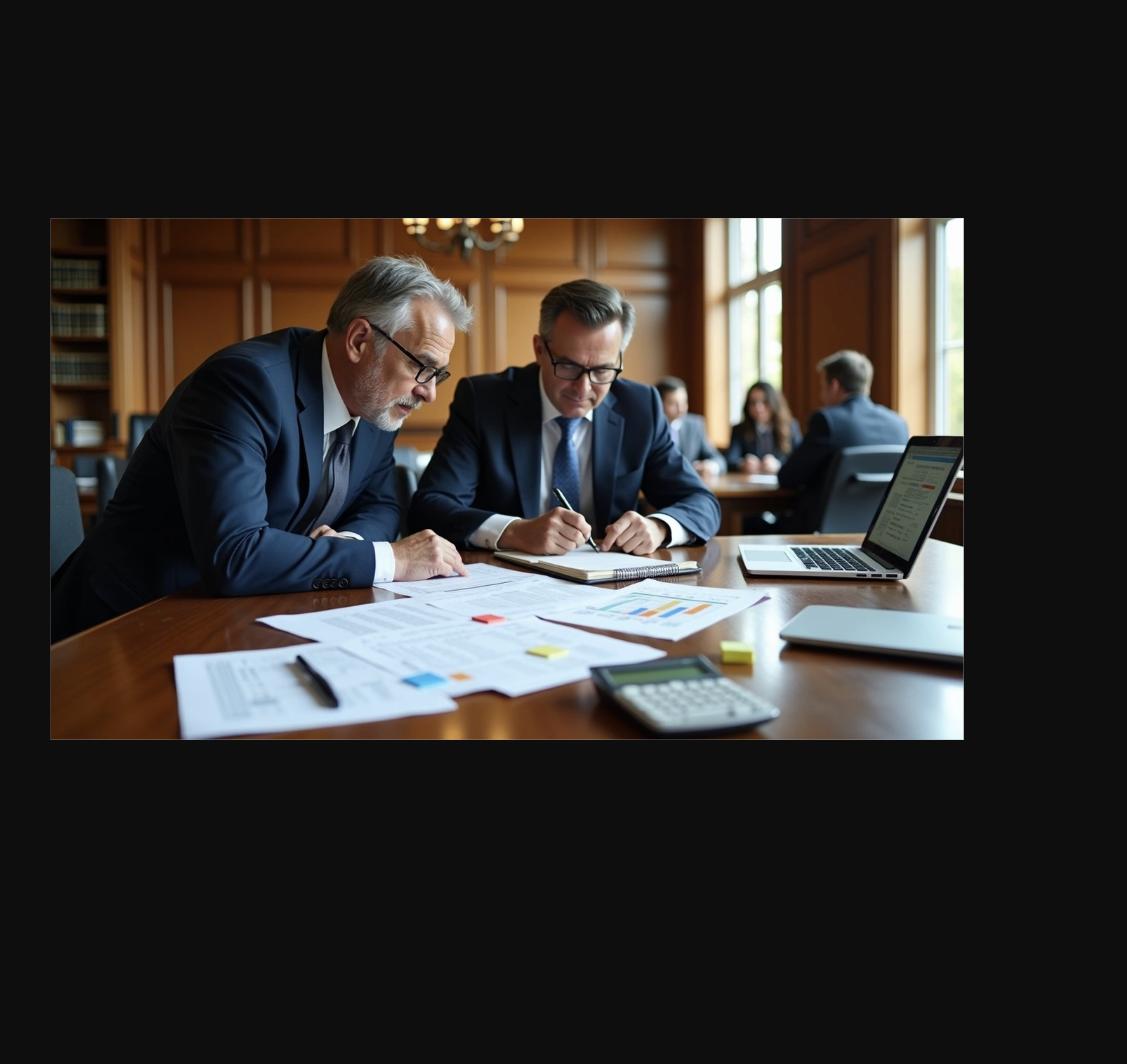 Attorney working with financial expert witness to question opposing expert calculations in litigation